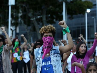 Una protesta feminista en Caracas, Venezuela, en diciembre pasado.