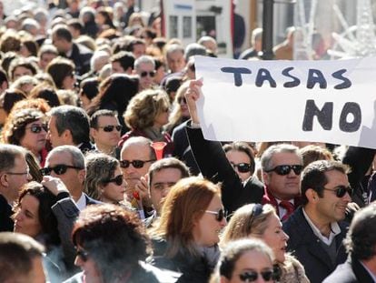 Una manifestación en Málaga en contra de las tasas judiciales