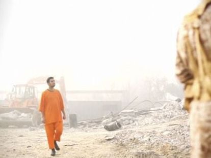 Captura del vídeo difós per l'Estat Islàmic.