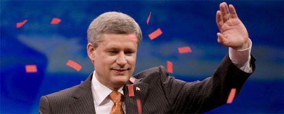 El primer ministro y líder del Partido Conservador de Canadá, Stephen Harper.
