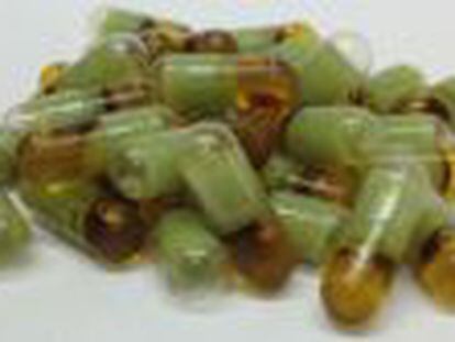 C&aacute;psulas vendidas por Cannabics Pharmaceutical.