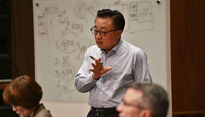Dong Jing (DJ) Koh, presidente y consejero delegado de Samsung Electronics, responsable de la parte de comunicaciones móviles, el pasado miércoles, en Seúl.