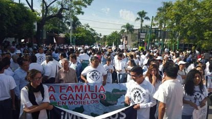 Una manifestaci&oacute;n del Frente Nacional por la Familia, en Morelos. 