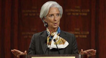 En la imagen, la directora del Fondo Monetario Internacional 