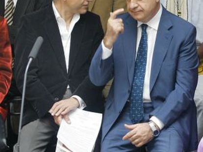 Josep Maria Felip y Rafael Blasco en un acto de la consejer&iacute;a.