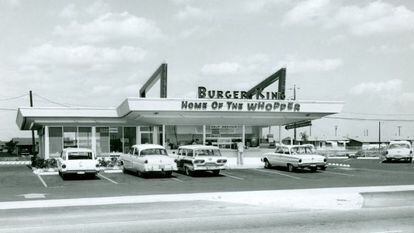 Imagen del primer Burger King que abrió en Miami (Estados Unidos) en 1954.