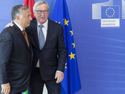 Orbán y Juncker, en Bruselas en septiembre de 2015.