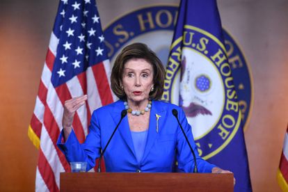 Nancy Pelosi, during the press conference on Tuesday at the Capitol.