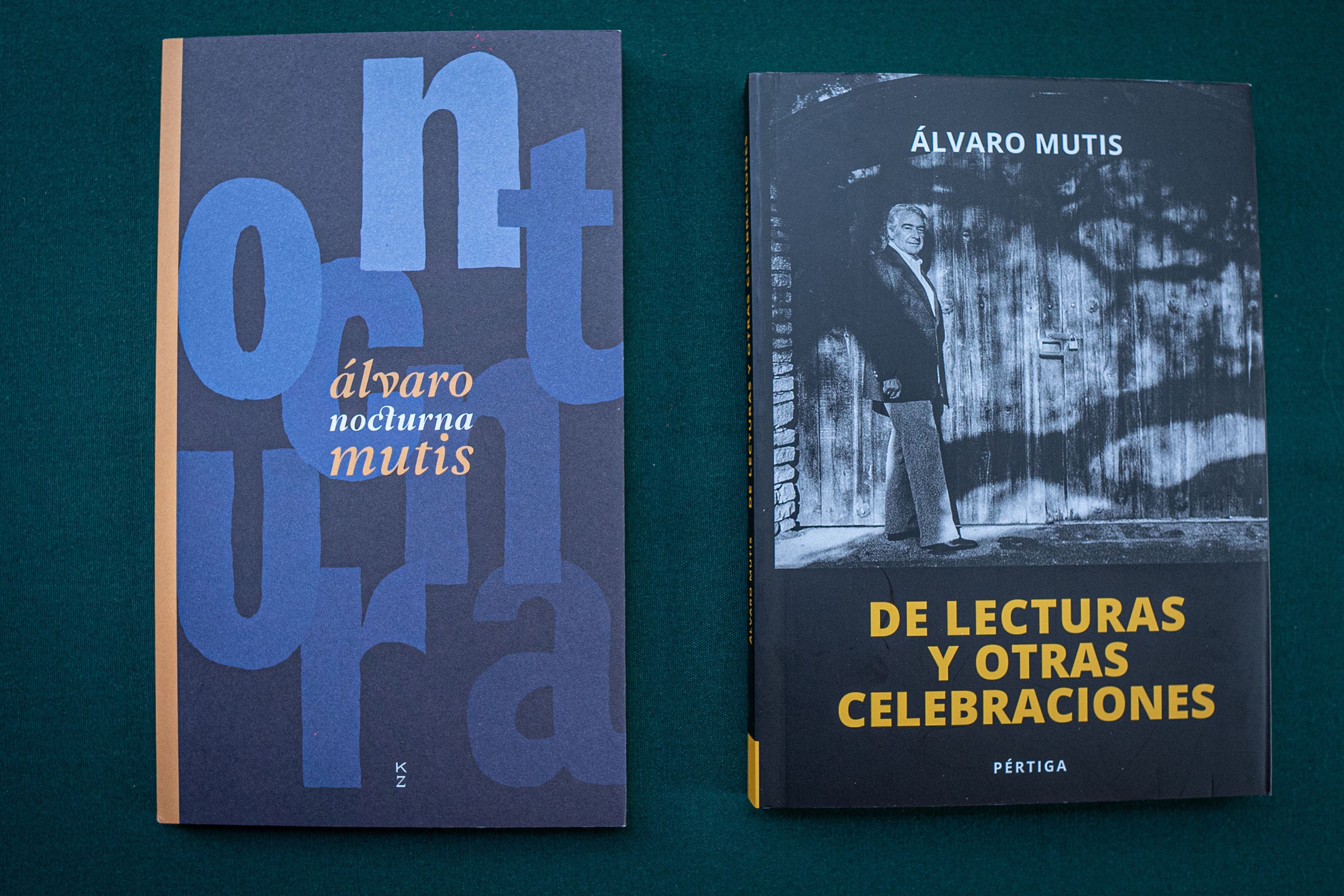 Los dos nuevos libros por el centenario de Álvaro Mutis: 'Nocturna' y 'De lecturas y otras celebraciones'.