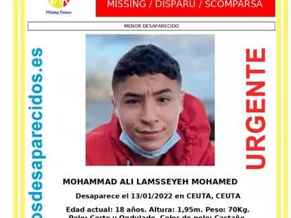 El menor desaparecido hace un año en Ceuta, Mohamed Ali.