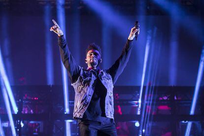 The Weeknd durante su concierto en el Festival Internacional de Benicassim (FIB).