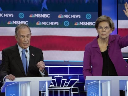 Elizabeth Warren y Mike Bloomberg.