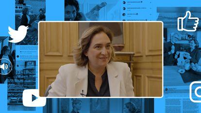 Ada Colau, alcaldesa de Barcelona, en la entrevista con EL PAÍS sobre el uso de las redes sociales