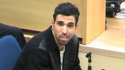 Jamal Zougam, durante el juicio por los atentados del 11-M en Madrid.