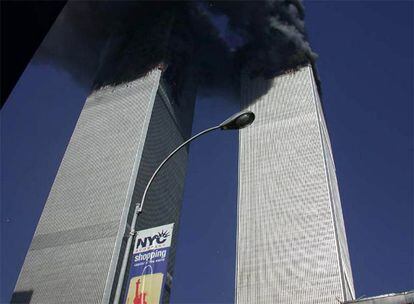The Twin Towers in New York in the attack of September 11, 2001.