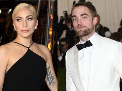 La cantante Lady Gaga y el actor Robert Pattinson. 