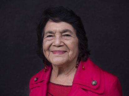 Dolores Huerta en la Ciudad de México en agosto de 2018.  