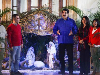 Nicol&aacute;s Maduro, durante su mensaje de Navidad.