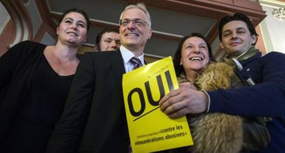 Thomas Minder, en la votación para limitar los bonus en Suiza.