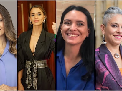 Paloma valencia, María Fernanda Carrascal, María del Mar Pizarro y María José Pizarro, senadoras de diferentes partidos políticos.