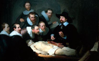 'La lección de anatomía del Dr. Nicolaes Tulp', del pintor holandés Rembrandt.