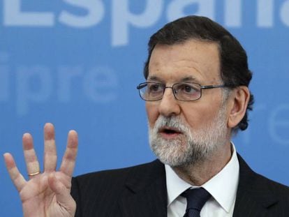 El presidente del Gobierno, Mariano Rajoy, este jueves. 