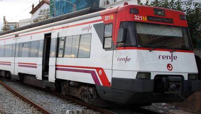 Un tren de cercanías. 