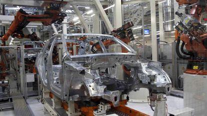 Centro de producción del Audi Q3 en Martorell (Barcelona). EFE/Albert Olivé