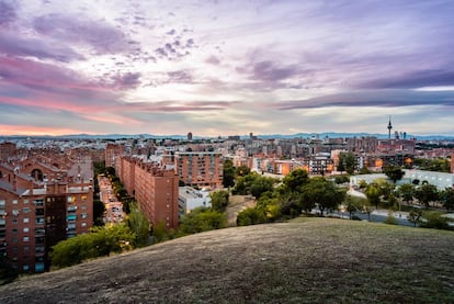 El parque de las siete tetas ofrece una panorámica completa de Madrid.