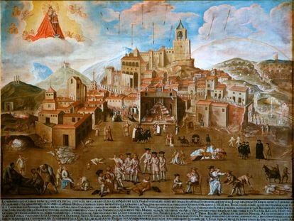 'La peste de Antequera', óleos sobre lienzo 1680-1732, anónimo que se encuentra en la iglesia del convento de Santo Domingo, en Antequera (Málaga). / JERÓNIMO VILLENA