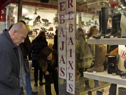 Escaparate de una tienda en Barcelona.