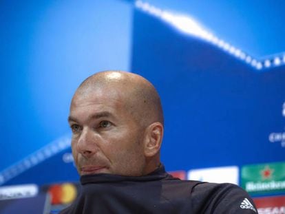 Zidane, este lunes en rueda de prensa.