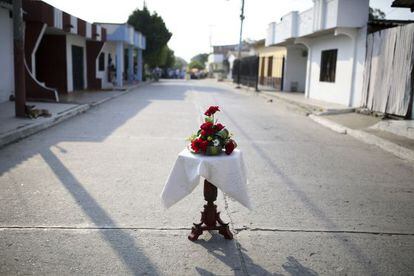 Homenaje en una calle de Aracataca.