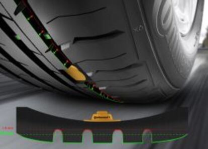 Continental ha creado unos sensores que leen la presión, la carga y la profundidad de las ruedas.