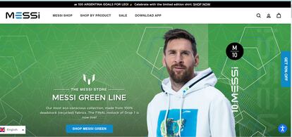 Portada de la tienda online The Messi Store
