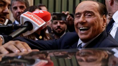 Silvio Berlusconi, el martes a la salida de la Cámara baja italiana, en Roma.