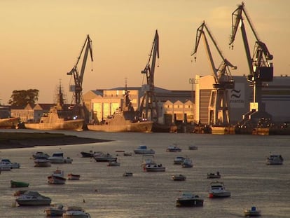 Astilleros de Navantia en San Fernando (C&aacute;diz).