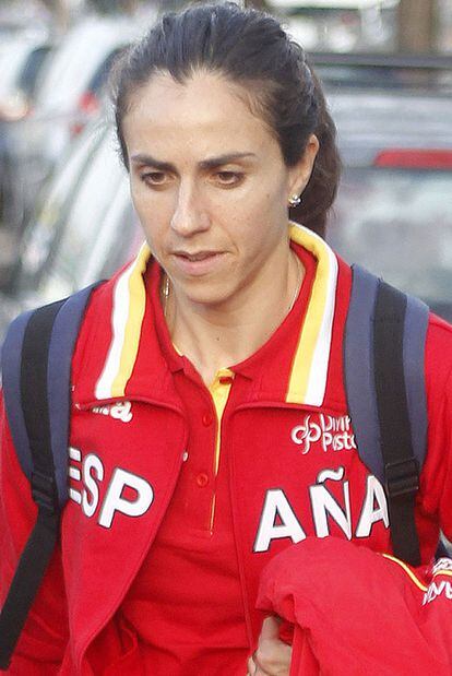 Nuria Fernández, ayer a su llegada a Sevilla.