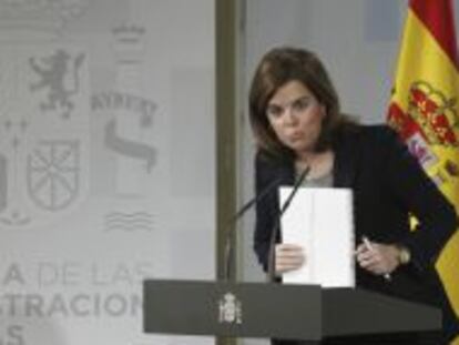 La vicepresidenta del Gobierno, Soraya S&aacute;enz de Santamar&iacute;a.