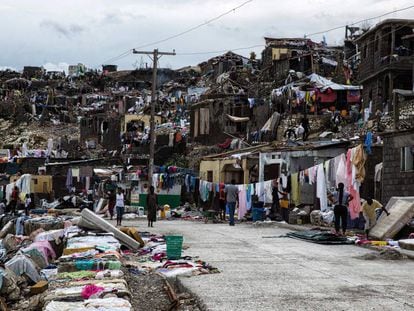 La ciudad haitiana de Jeremie, arrasada por el huracán Matthew.