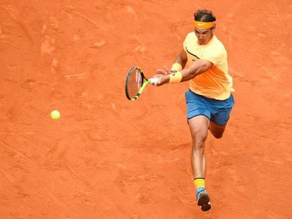 Nadal, en su victoria ante Fognini en Barcelona. 