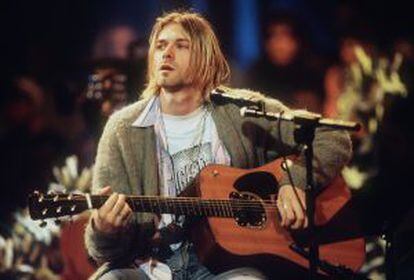Kurt Cobain, líder de Nirvana, en la grabación del 'unpplugged' de MTV en 1993.