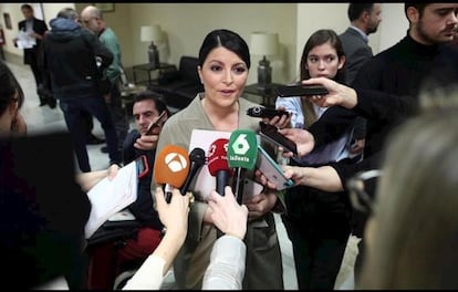 La secretaria general del grupo parlamentario Vox, Macarena Olona, en una imagen de archivo.