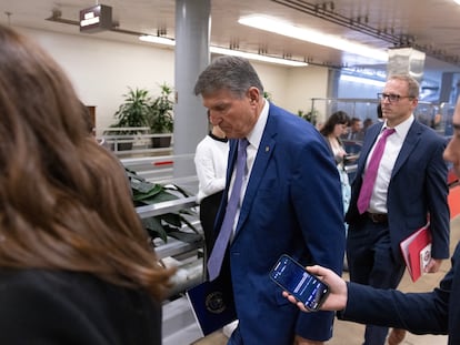 Joe Manchin, senador demócrata por Virginia Occidental, este miércoles en el Capitolio.