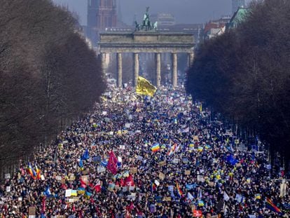 Las protestas contra la invasión de Ucrania alrededor del mundo, en imágenes
