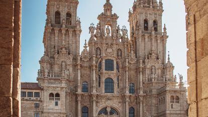 Fachada de la catedral de Santiago de Compostela (A Coruña).