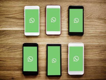 Smartphones con WhatsApp