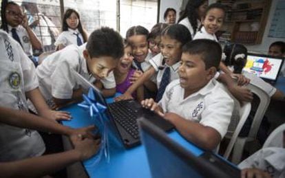 Estudiantes de un colegio público de Colombia.