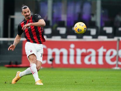 Ibrahimovic, en el Milan-Atalanta.