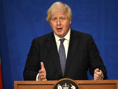 El primer ministro británico, Boris Johnson, en Londres. 